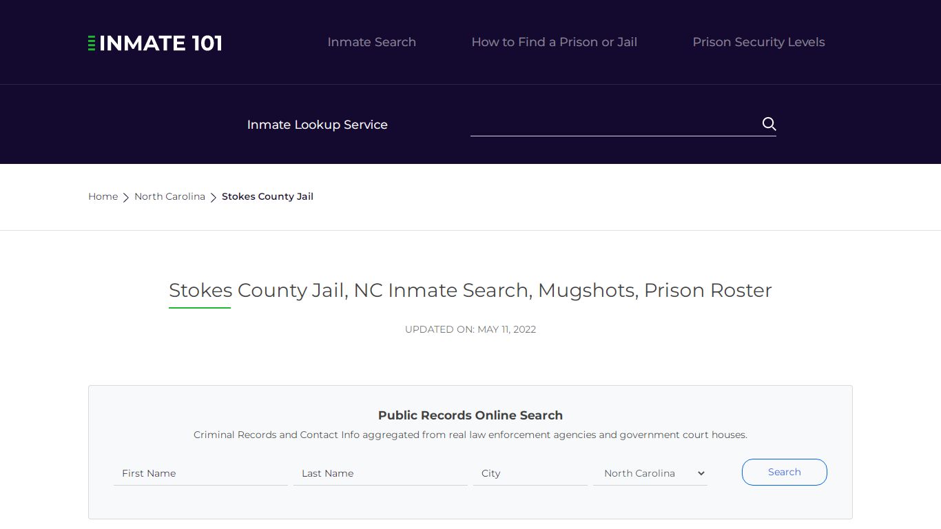 Stokes County Jail, NC Inmate Search, Mugshots, Prison ...